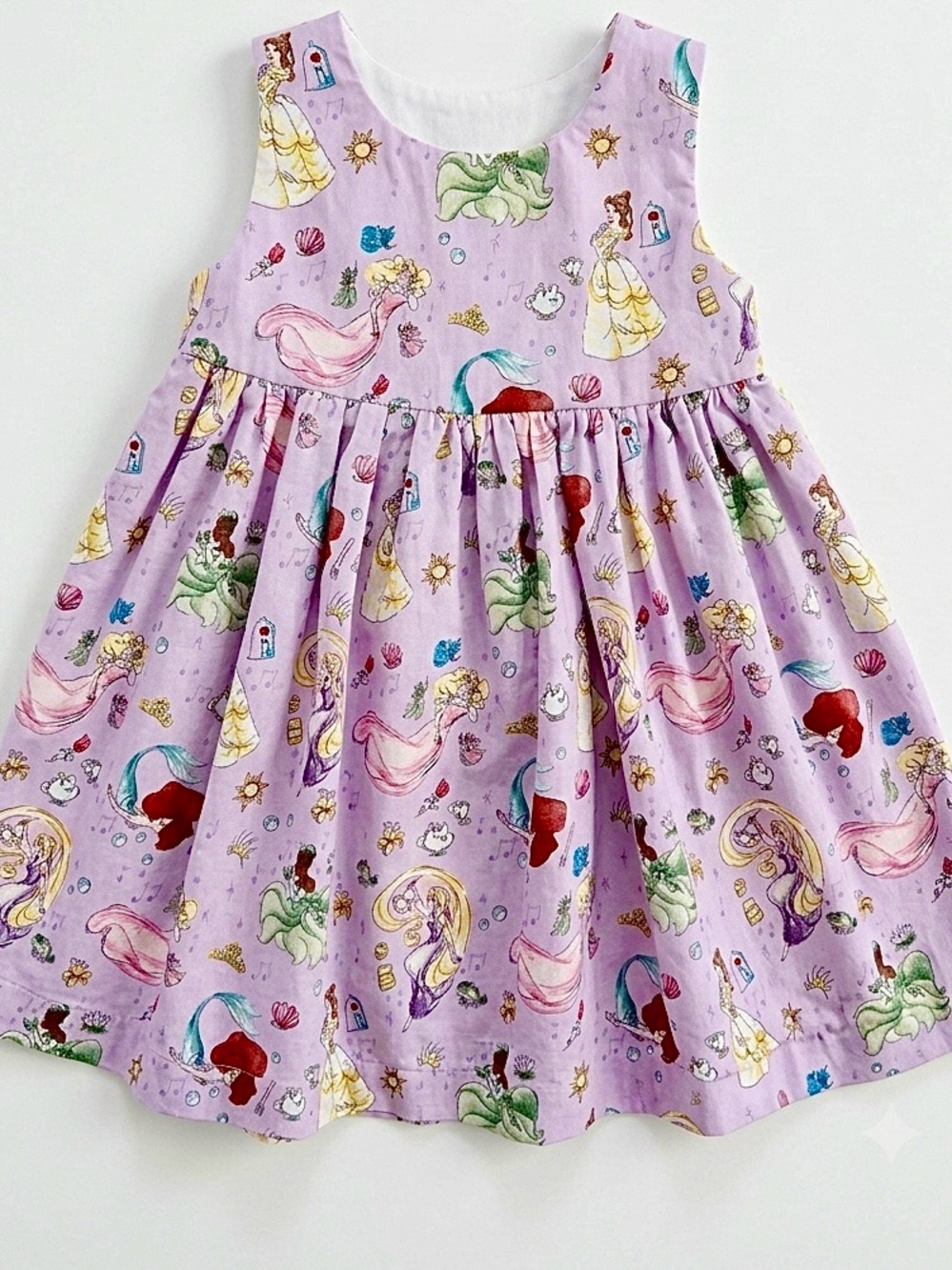 Custom Made Baby Girl Dress Disney Inspired Princess Sleeveless Purple 6-9 Month